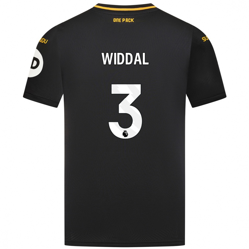 Enfant Football Maillot Natalie Widdal #3 Noir Tenues Extérieur 2024/25 Canada