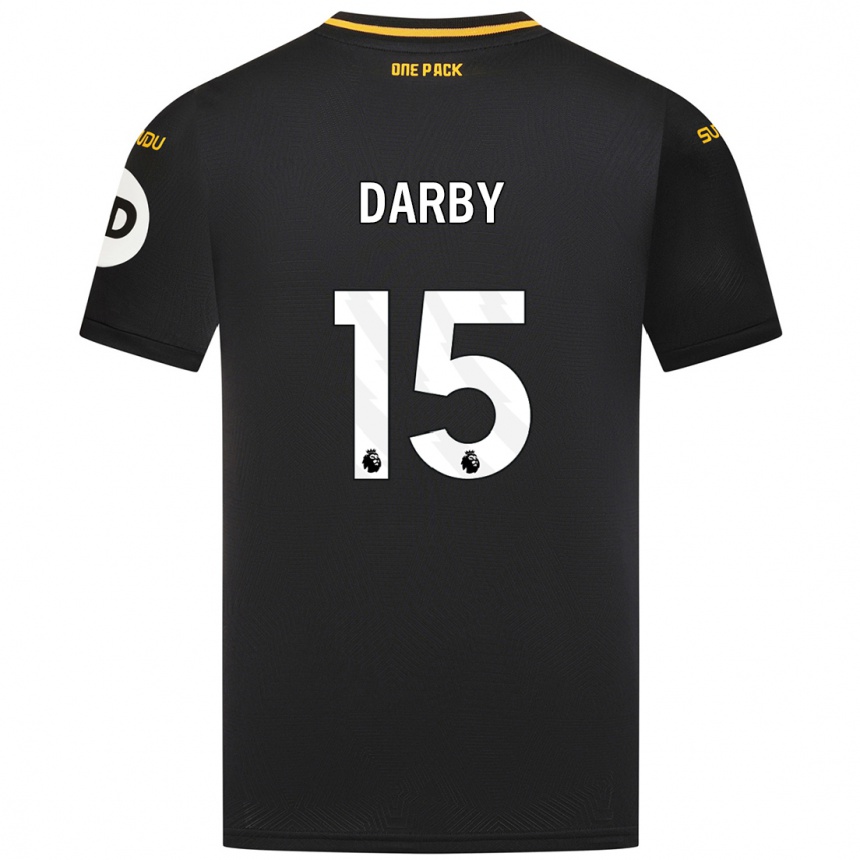 Enfant Football Maillot Kelly Darby #15 Noir Tenues Extérieur 2024/25 Canada