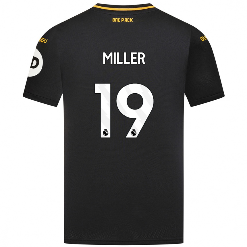 Enfant Football Maillot Ali Miller #19 Noir Tenues Extérieur 2024/25 Canada