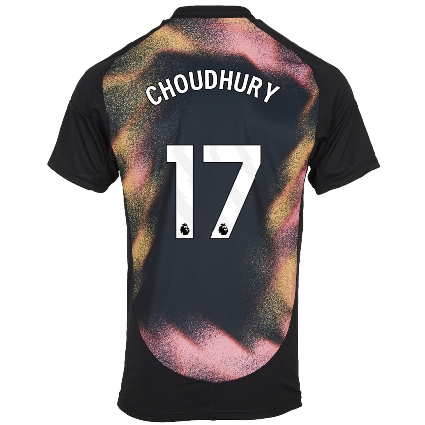 Enfant Football Maillot Hamza Choudhury #17 Noir Blanc Tenues Extérieur 2024/25 Canada