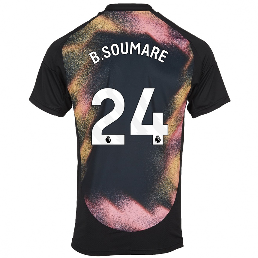 Kids Football Boubakary Soumaré #24 Black White Away Jersey 2024/25 T-Shirt Canada