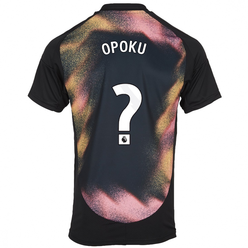 Enfant Football Maillot Nathaniel Opoku #0 Noir Blanc Tenues Extérieur 2024/25 Canada