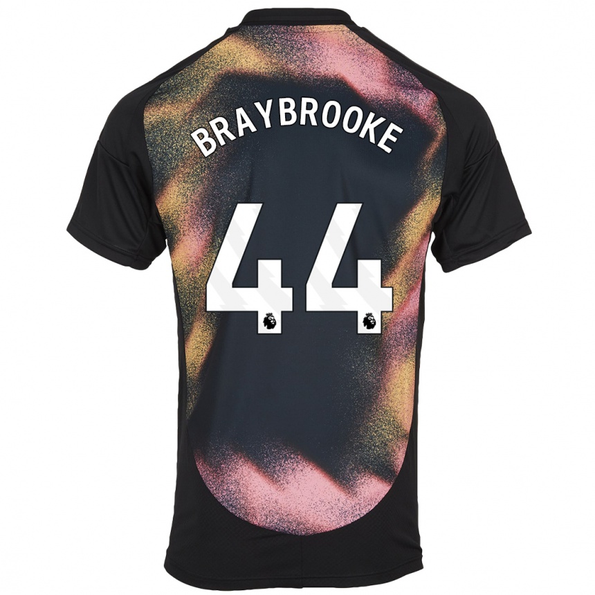 Kids Football Sammy Braybrooke #44 Black White Away Jersey 2024/25 T-Shirt Canada