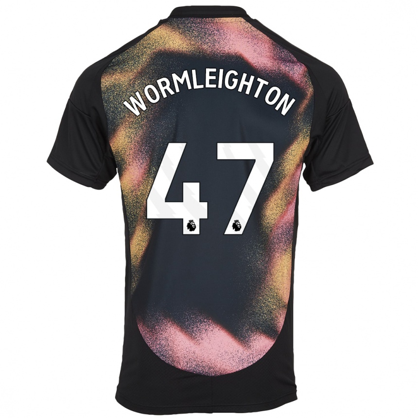 Enfant Football Maillot Joe Wormleighton #47 Noir Blanc Tenues Extérieur 2024/25 Canada