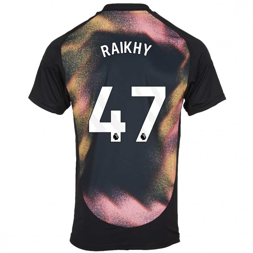 Kids Football Arjan Raikhy #47 Black White Away Jersey 2024/25 T-Shirt Canada