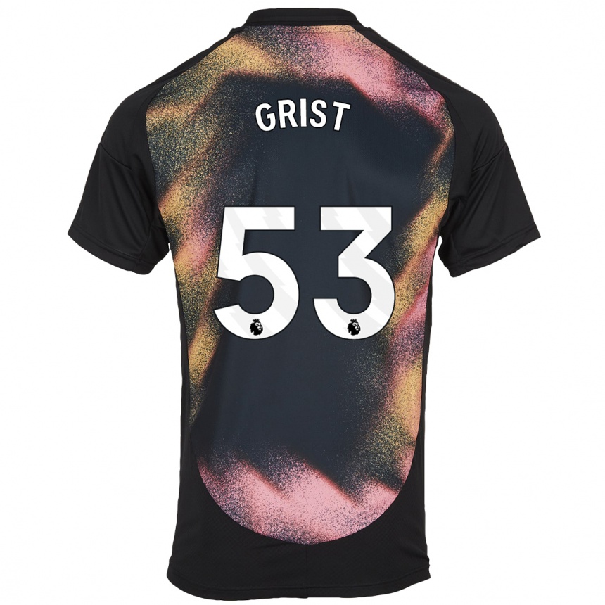 Enfant Football Maillot Ben Grist #53 Noir Blanc Tenues Extérieur 2024/25 Canada