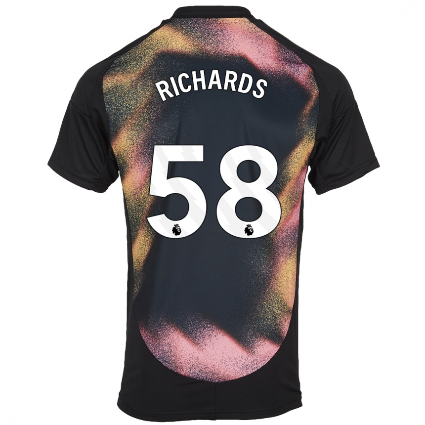 Enfant Football Maillot Amani Richards #58 Noir Blanc Tenues Extérieur 2024/25 Canada