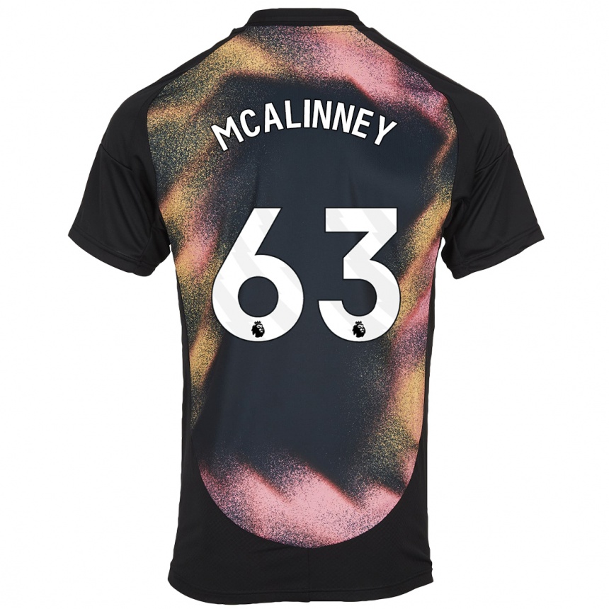 Kids Football Liam Mcalinney #63 Black White Away Jersey 2024/25 T-Shirt Canada