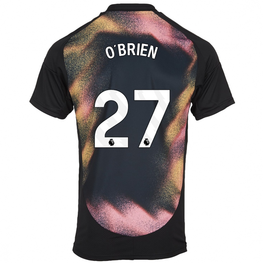 Kids Football Shannon O'brien #27 Black White Away Jersey 2024/25 T-Shirt Canada