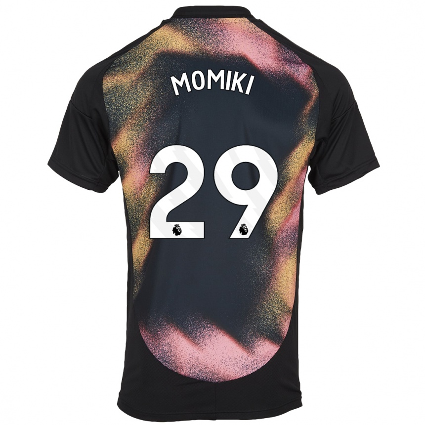 Kids Football Yuka Momiki #29 Black White Away Jersey 2024/25 T-Shirt Canada