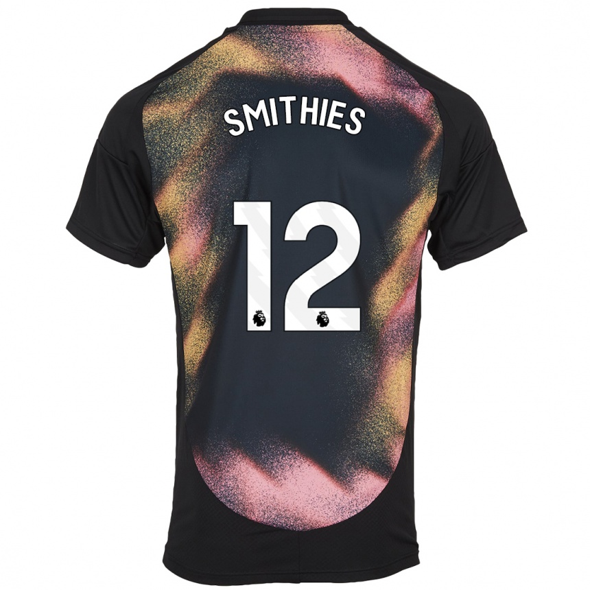 Kids Football Alex Smithies #12 Black White Away Jersey 2024/25 T-Shirt Canada