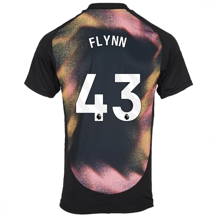 Kids Football Shane Flynn #43 Black White Away Jersey 2024/25 T-Shirt Canada