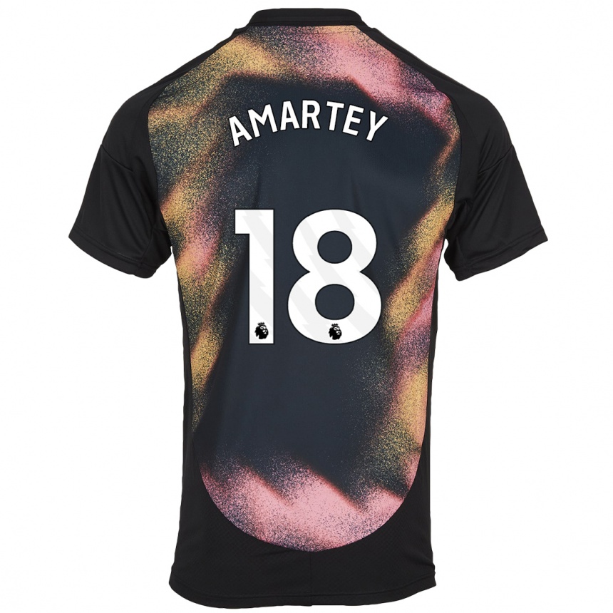 Kids Football Daniel Amartey #18 Black White Away Jersey 2024/25 T-Shirt Canada