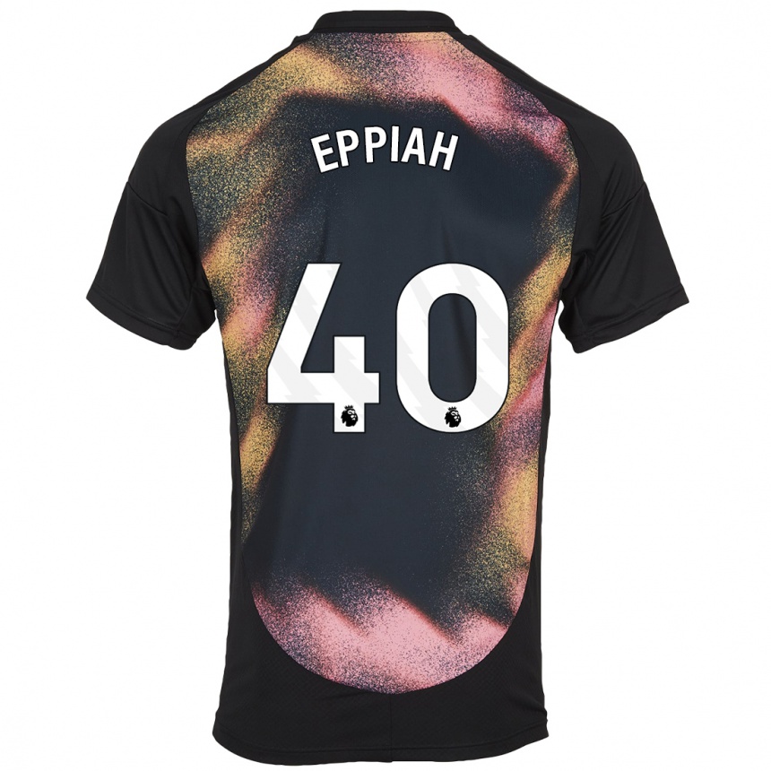 Kids Football Josh Eppiah #40 Black White Away Jersey 2024/25 T-Shirt Canada