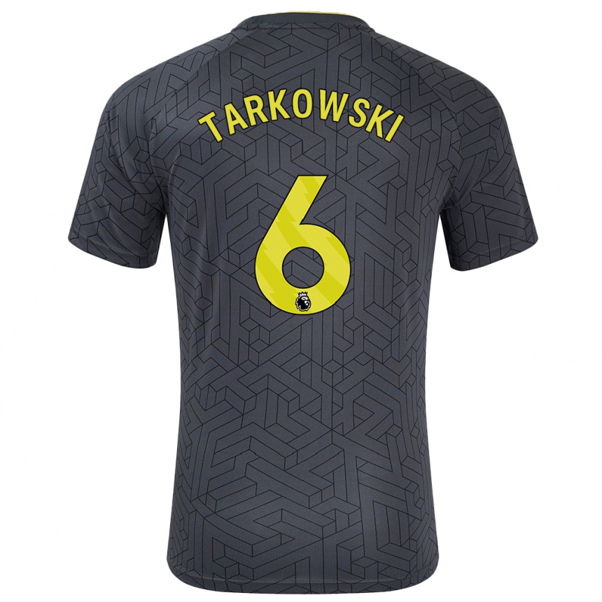 Kids Football James Tarkowski #6 Black Yellow Away Jersey 2024/25 T-Shirt Canada