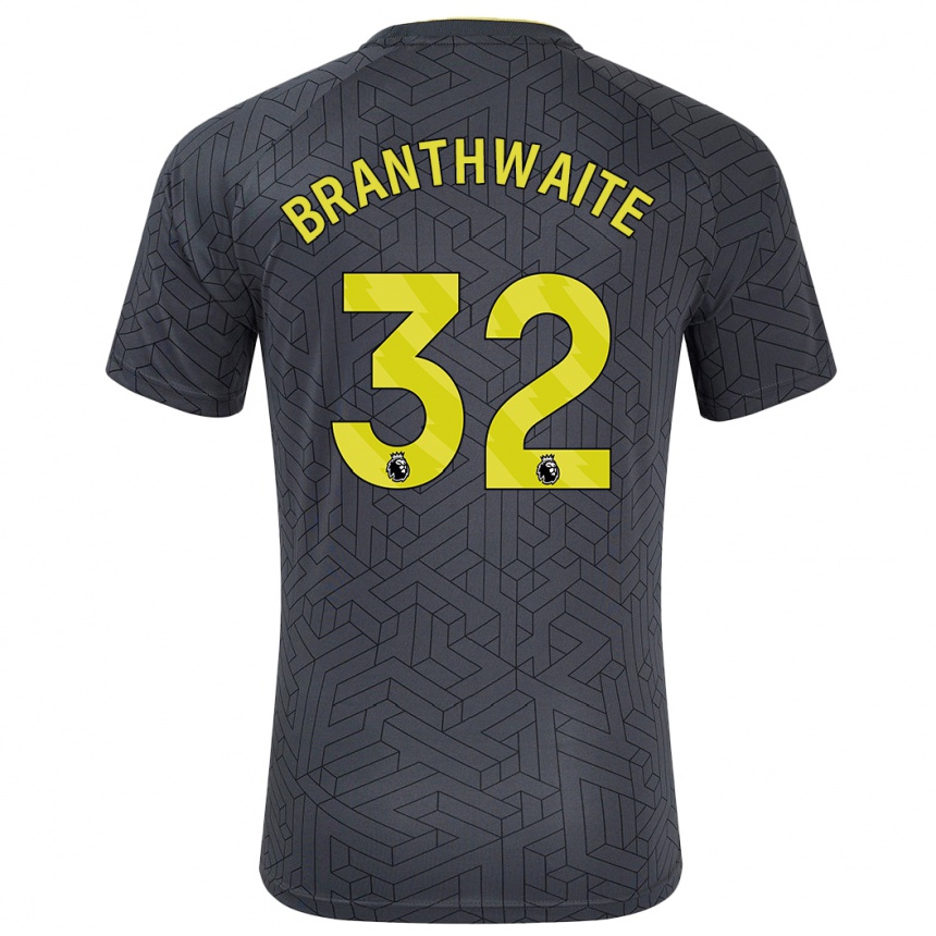 Kids Football Jarrad Branthwaite #32 Black Yellow Away Jersey 2024/25 T-Shirt Canada