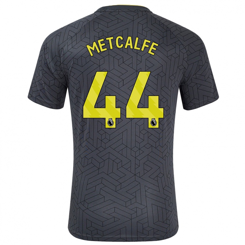 Enfant Football Maillot Jenson Metcalfe #44 Noir Jaune Tenues Extérieur 2024/25 Canada