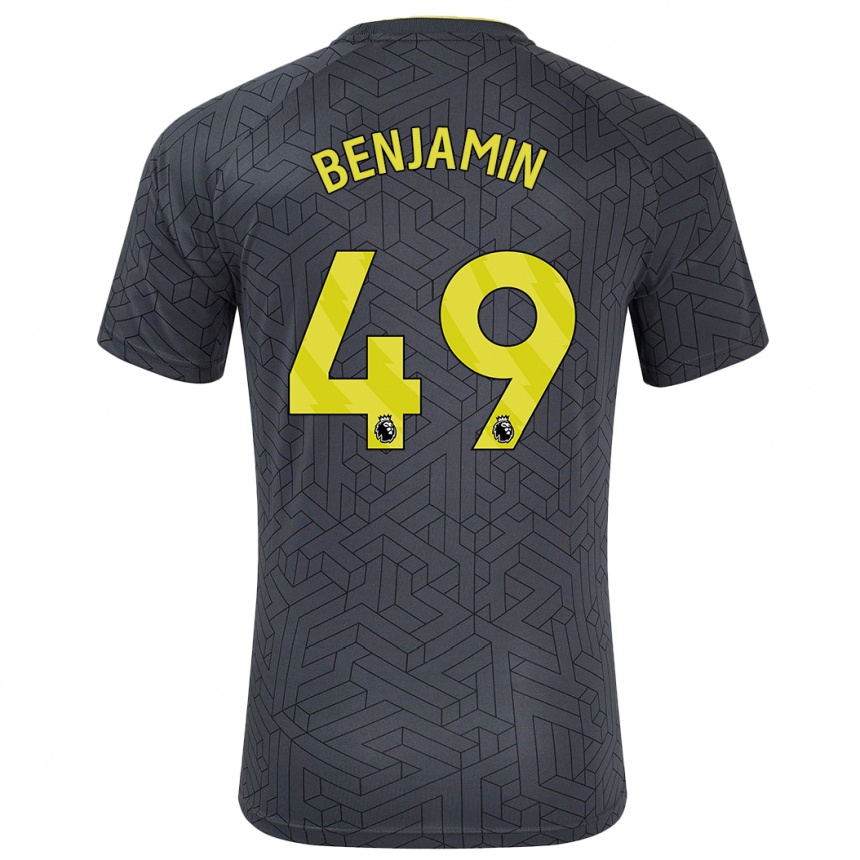 Enfant Football Maillot Omari Benjamin #49 Noir Jaune Tenues Extérieur 2024/25 Canada