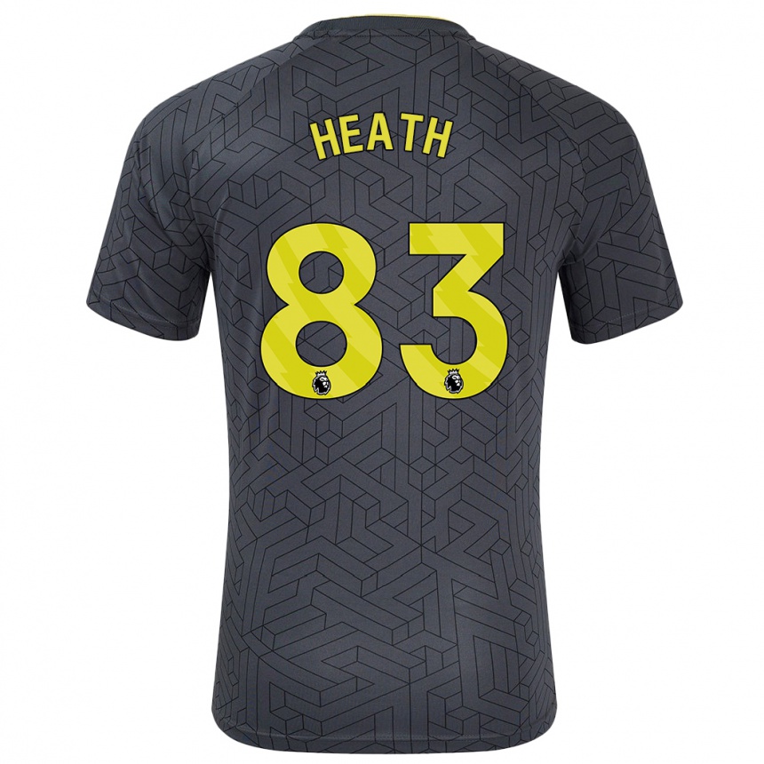 Enfant Football Maillot Isaac Heath #83 Noir Jaune Tenues Extérieur 2024/25 Canada