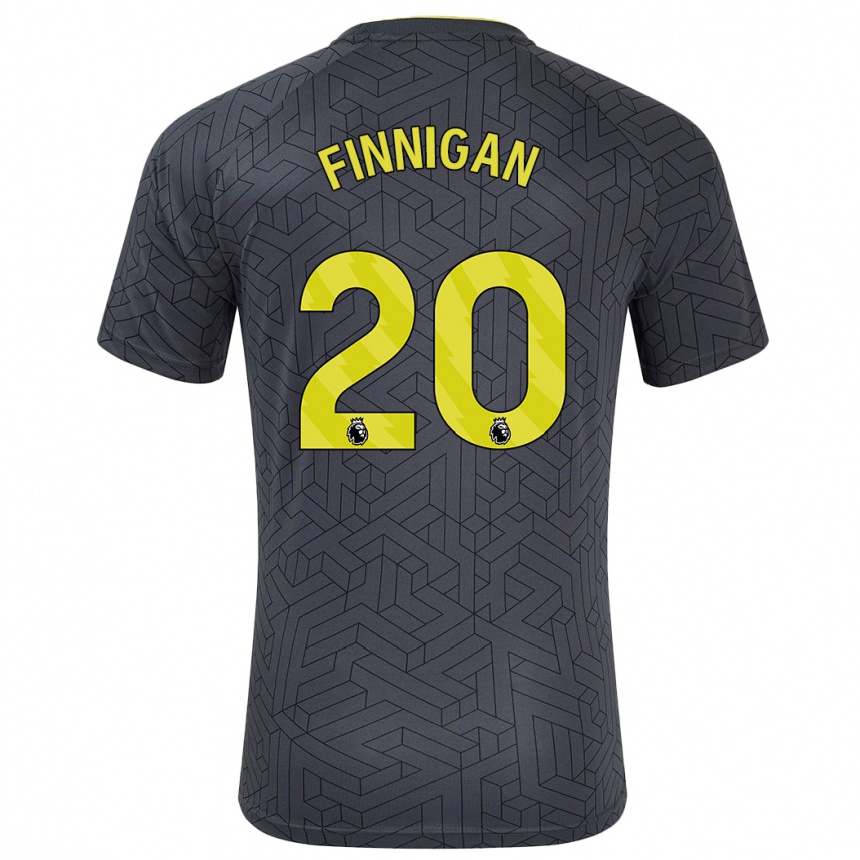 Kids Football Megan Finnigan #20 Black Yellow Away Jersey 2024/25 T-Shirt Canada