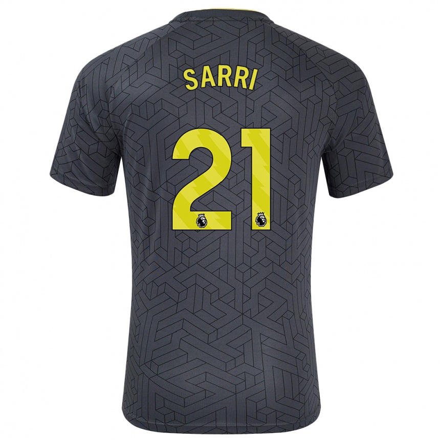 Enfant Football Maillot Veatriki Sarri #21 Noir Jaune Tenues Extérieur 2024/25 Canada