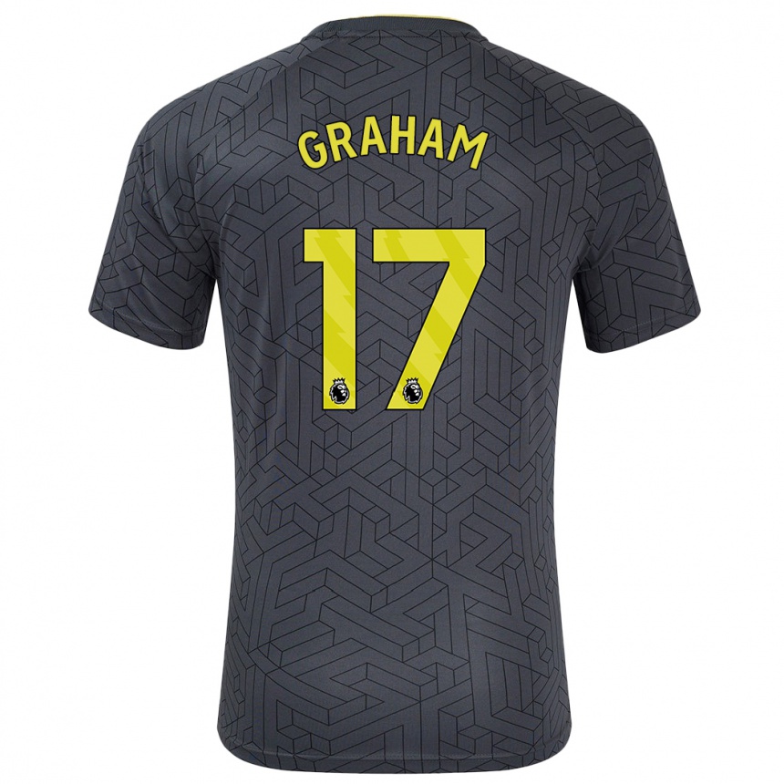 Enfant Football Maillot Lucy Graham #17 Noir Jaune Tenues Extérieur 2024/25 Canada