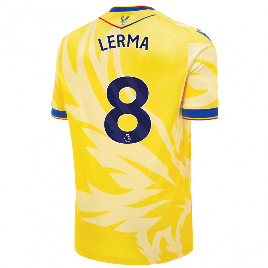 Enfant Football Maillot Jefferson Lerma #8 Jaune Tenues Extérieur 2024/25 Canada