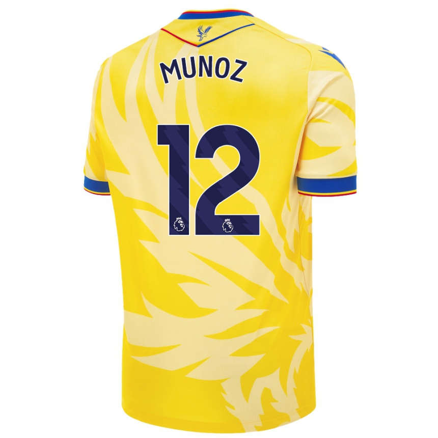 Enfant Football Maillot Daniel Muñoz #12 Jaune Tenues Extérieur 2024/25 Canada