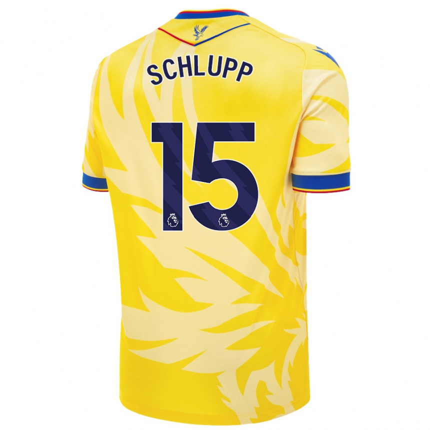 Enfant Football Maillot Jeffrey Schlupp #15 Jaune Tenues Extérieur 2024/25 Canada