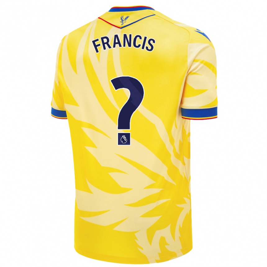 Kids Football Chris Francis #0 Yellow Away Jersey 2024/25 T-Shirt Canada