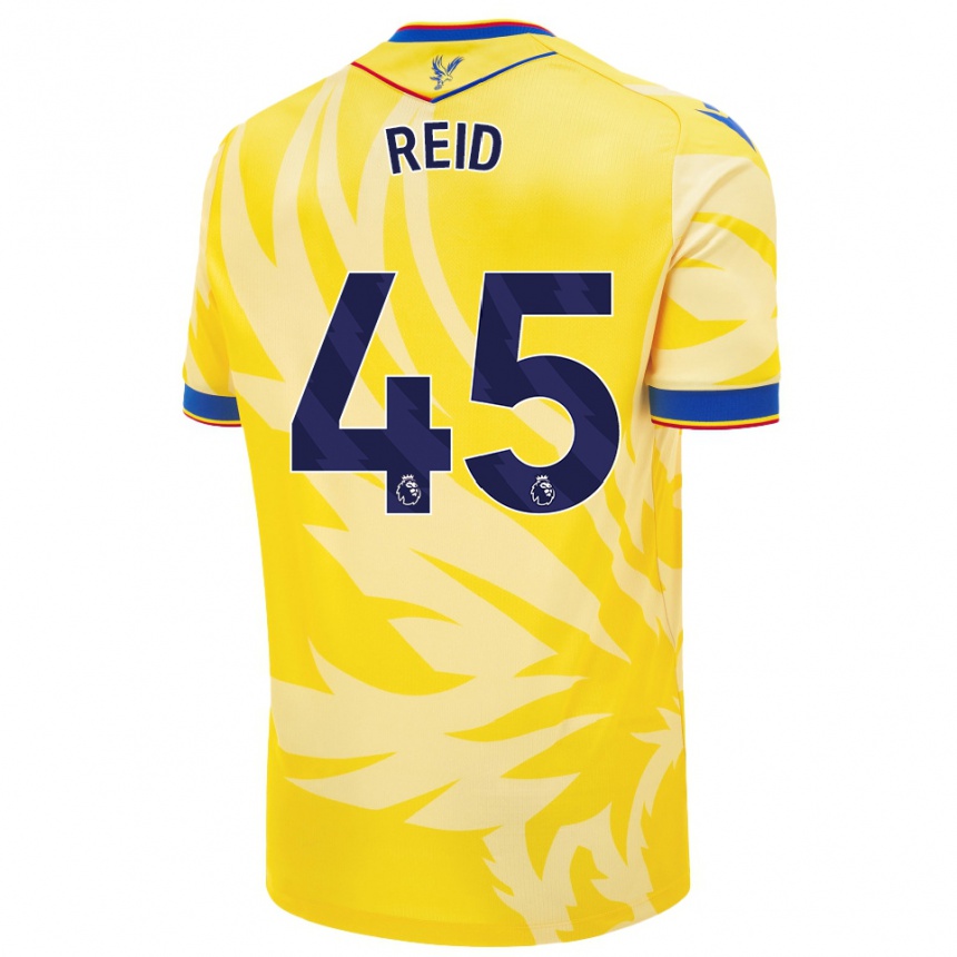 Kids Football Dylan Reid #45 Yellow Away Jersey 2024/25 T-Shirt Canada