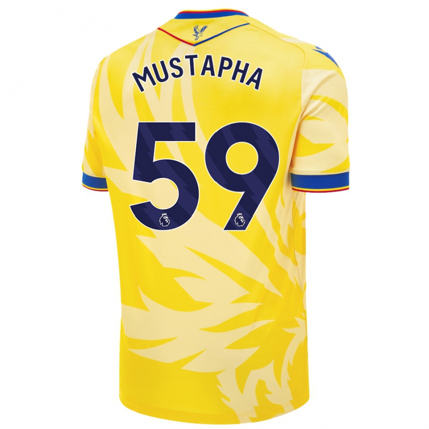 Kids Football Hindolo Mustapha #59 Yellow Away Jersey 2024/25 T-Shirt Canada