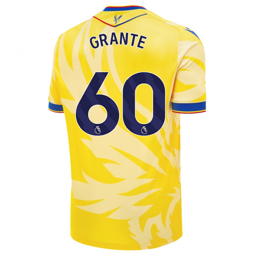 Kids Football Jake Grante #60 Yellow Away Jersey 2024/25 T-Shirt Canada