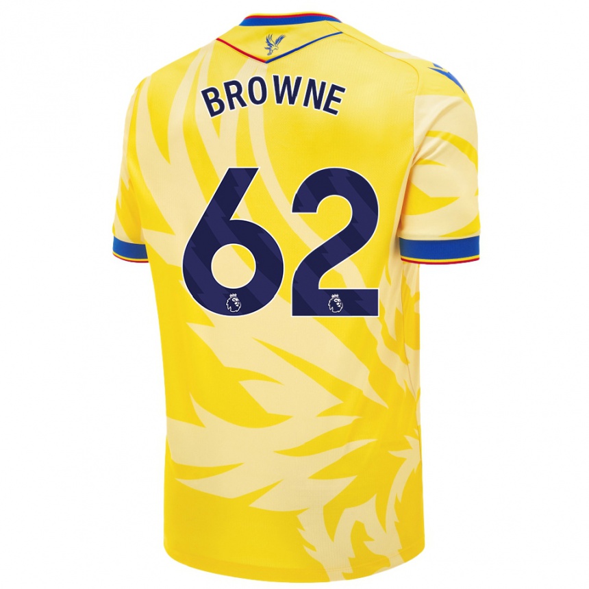 Kids Football Luke Browne #62 Yellow Away Jersey 2024/25 T-Shirt Canada