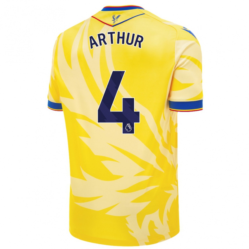 Kids Football Chloe Arthur #4 Yellow Away Jersey 2024/25 T-Shirt Canada