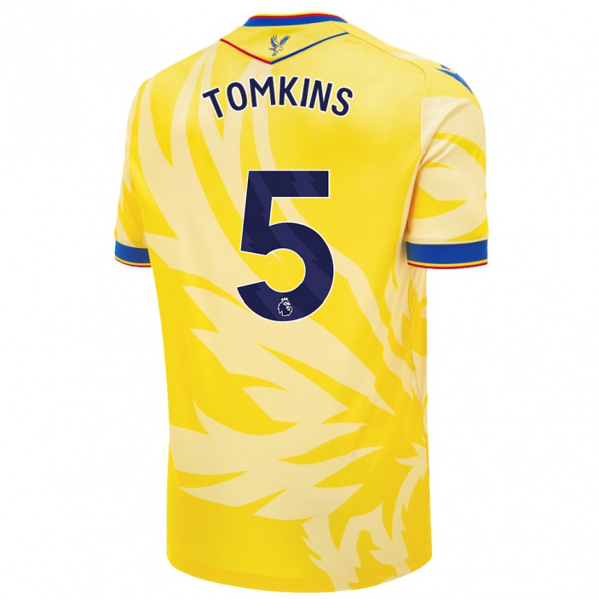 Kids Football James Tomkins #5 Yellow Away Jersey 2024/25 T-Shirt Canada