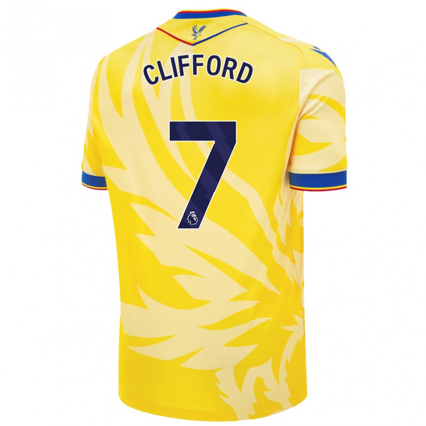 Kids Football Charley Clifford #7 Yellow Away Jersey 2024/25 T-Shirt Canada