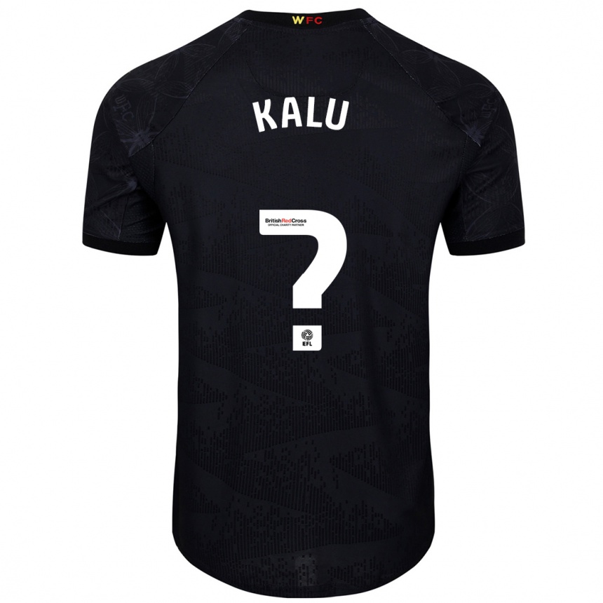 Kids Football Samuel Kalu #0 Black White Away Jersey 2024/25 T-Shirt Canada