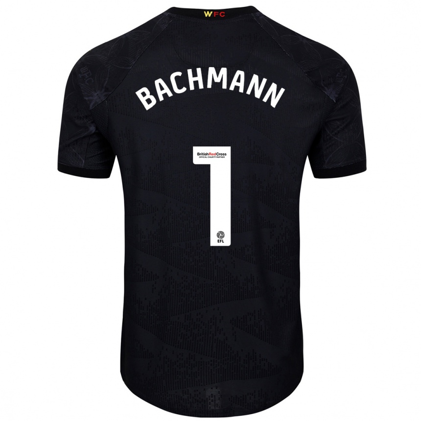 Kids Football Daniel Bachmann #1 Black White Away Jersey 2024/25 T-Shirt Canada