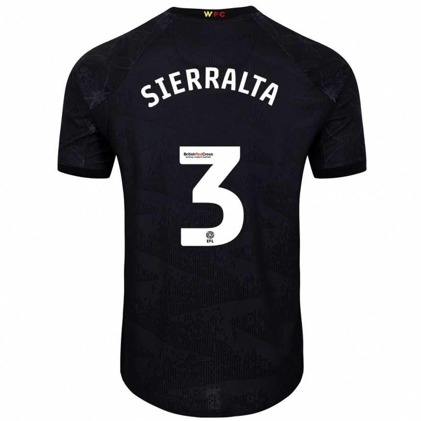 Kids Football Francisco Sierralta #3 Black White Away Jersey 2024/25 T-Shirt Canada