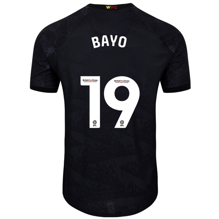 Kids Football Vakoun Bayo #19 Black White Away Jersey 2024/25 T-Shirt Canada