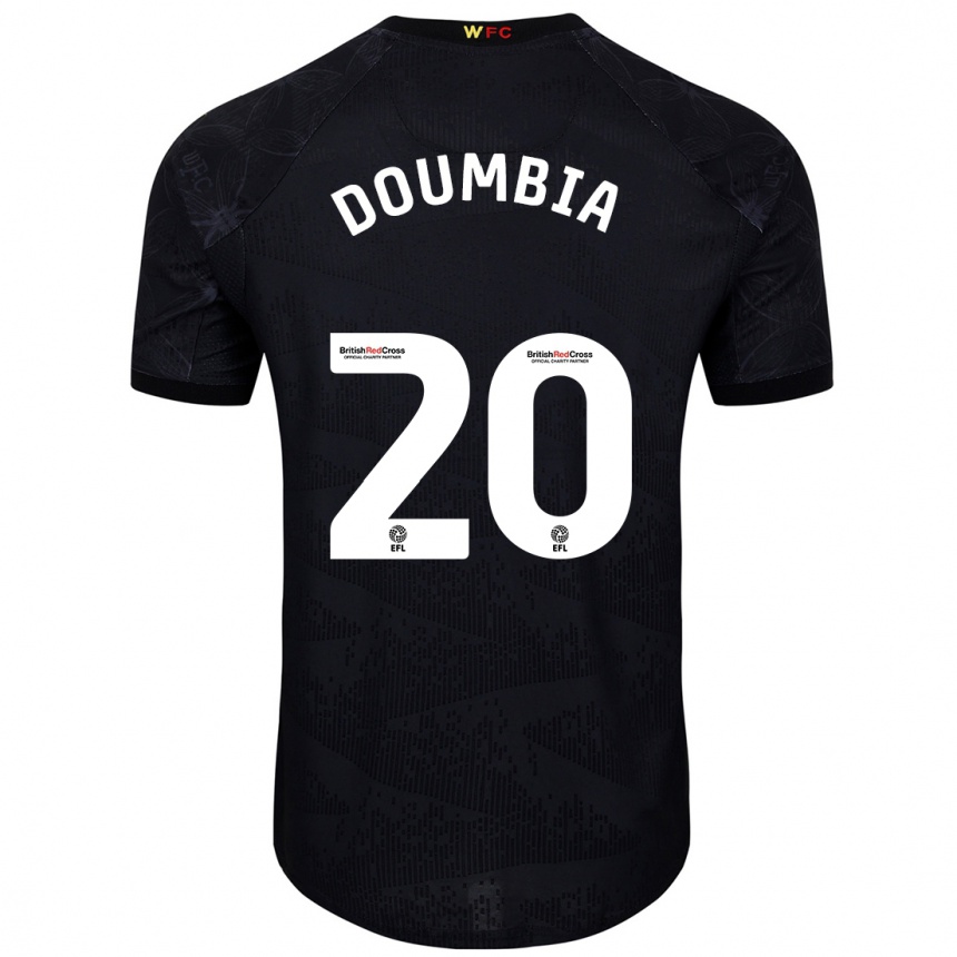 Kids Football Mamadou Doumbia #20 Black White Away Jersey 2024/25 T-Shirt Canada