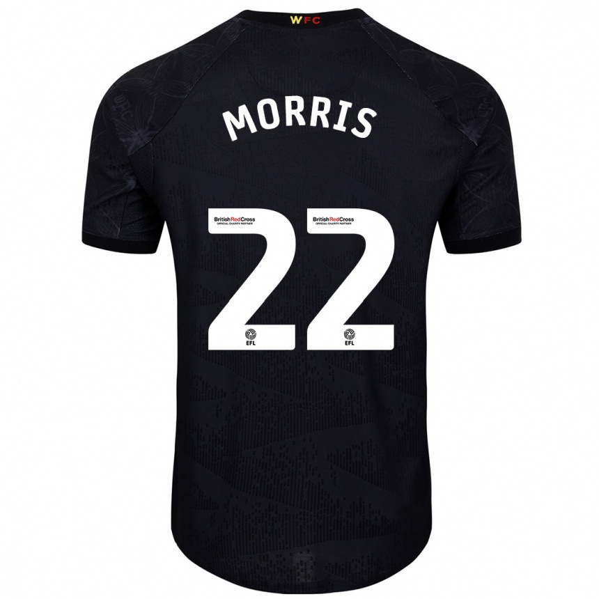 Kids Football James Morris #22 Black White Away Jersey 2024/25 T-Shirt Canada