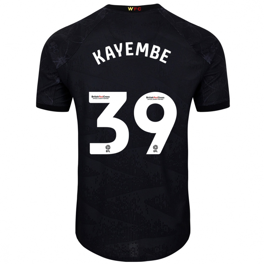 Kids Football Edo Kayembe #39 Black White Away Jersey 2024/25 T-Shirt Canada