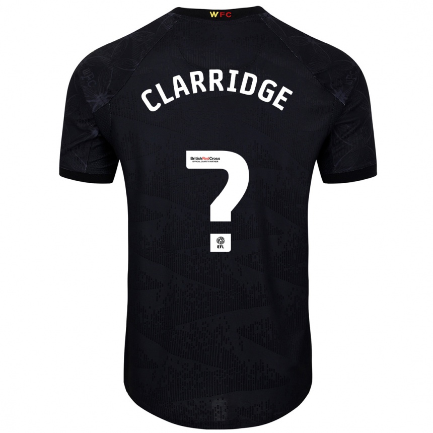 Kids Football James Clarridge #0 Black White Away Jersey 2024/25 T-Shirt Canada