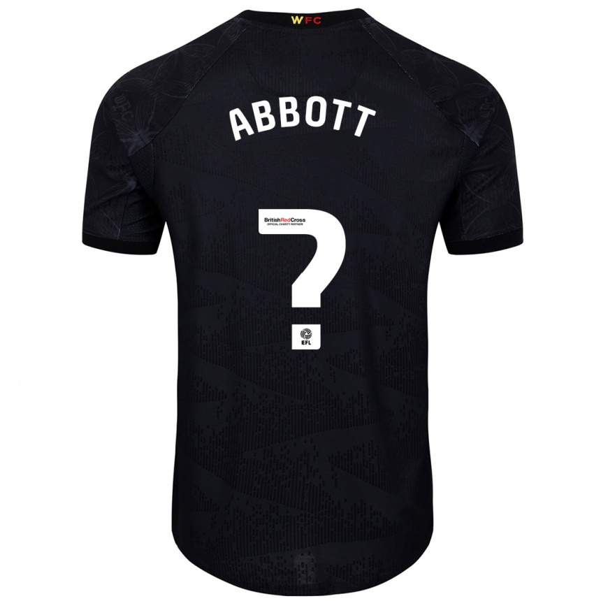 Kids Football George Abbott #0 Black White Away Jersey 2024/25 T-Shirt Canada