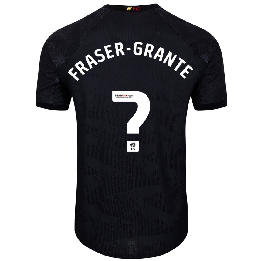 Kids Football Zak Fraser-Grante #0 Black White Away Jersey 2024/25 T-Shirt Canada