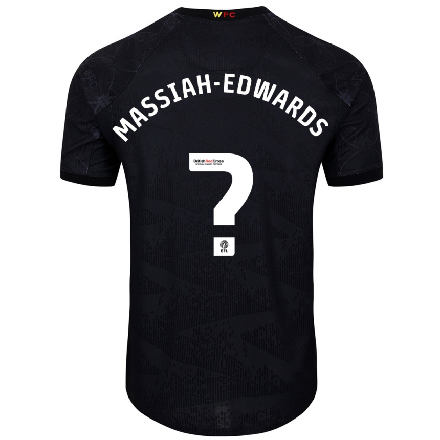 Kids Football Zavier Massiah-Edwards #0 Black White Away Jersey 2024/25 T-Shirt Canada