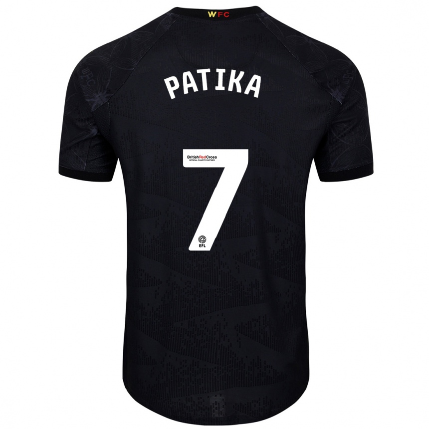 Kids Football Glebs Patika #7 Black White Away Jersey 2024/25 T-Shirt Canada