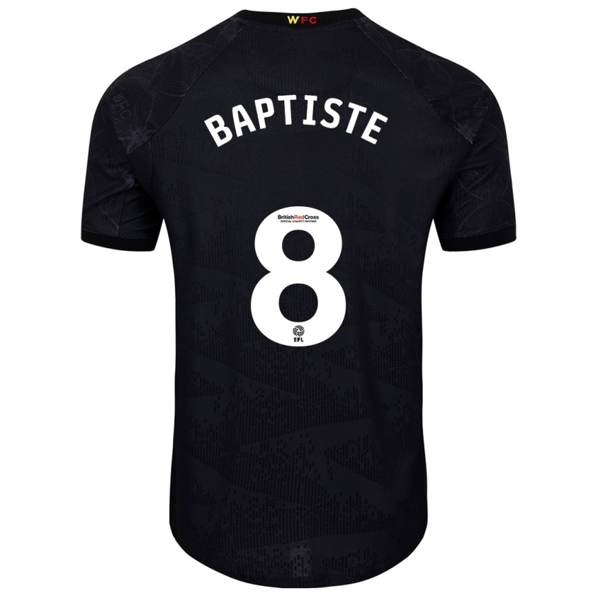 Kids Football Bianca Baptiste #8 Black White Away Jersey 2024/25 T-Shirt Canada